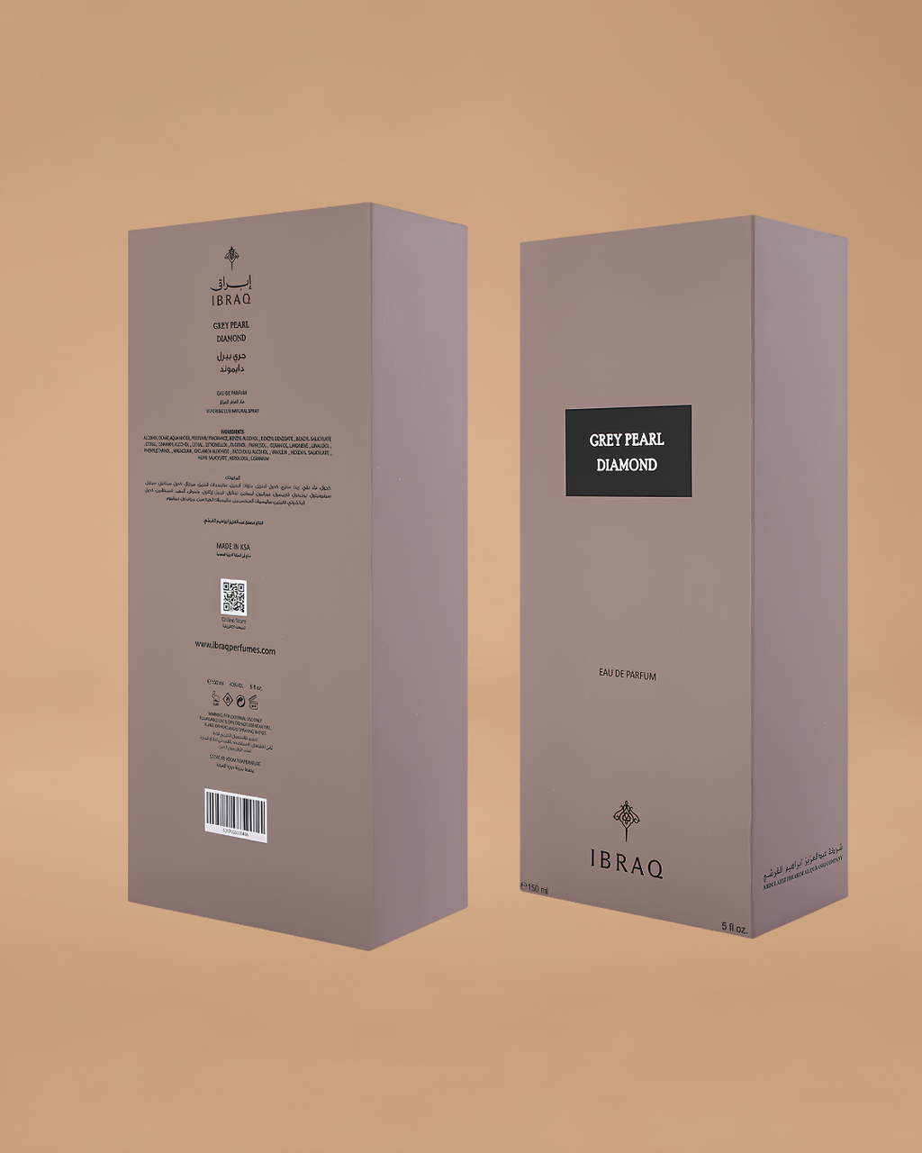 Ibrahim Al Qurashi Grey Pearl Diamond Eau de Parfum | 150ML Unisex